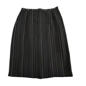 Alberto Makali Women' 6 Black & White Fully Lined Straight/Pencil  Midi Skirt